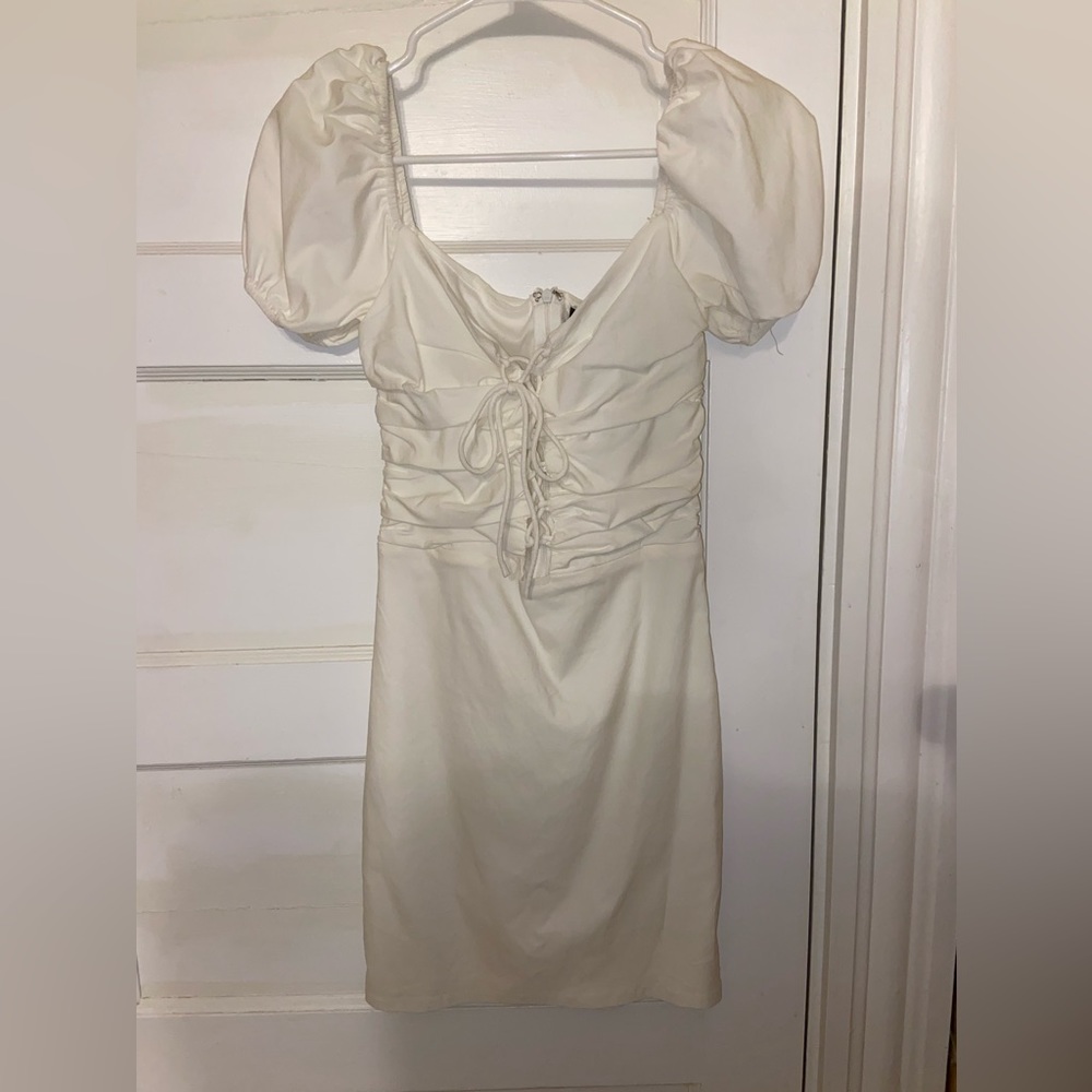 Puff sleeve mini dress